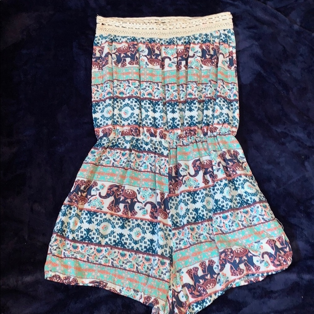 * Elephant tube top romper/jumpsuit